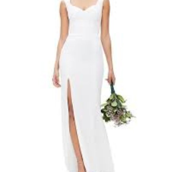 15 - NWT DRESS THE POPULATION MONROE SIDE SLIT GOWN - Picture 3 of 6